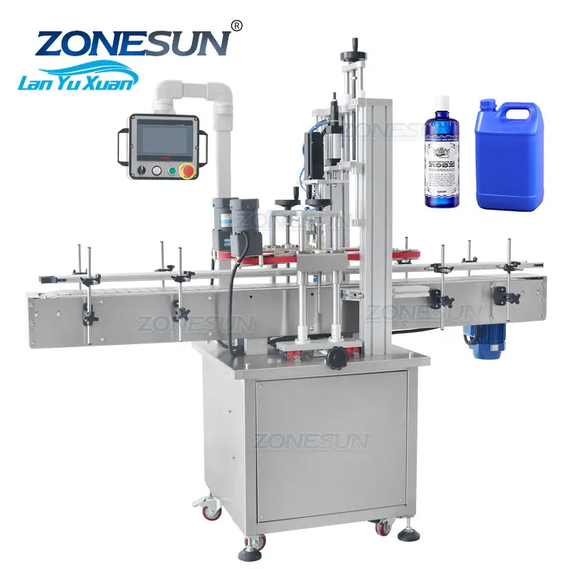 ZONESUN ZS-XG16F Automatic Linear Irregular Shampoo Pet Bottle Screw Capping Machine