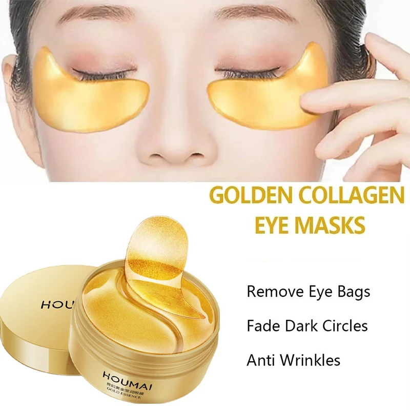 

Skincare Products 24K Gold Hyaluronic Acid Eye Mask Remove Dark Eye Circles Collagen Eye Patches Korean Face Care Product 2025