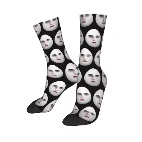 Autumn Winter Hip-hop Unisex Funny Eggward Socks Edward Cullen Twilight Breathable Soccer Socks