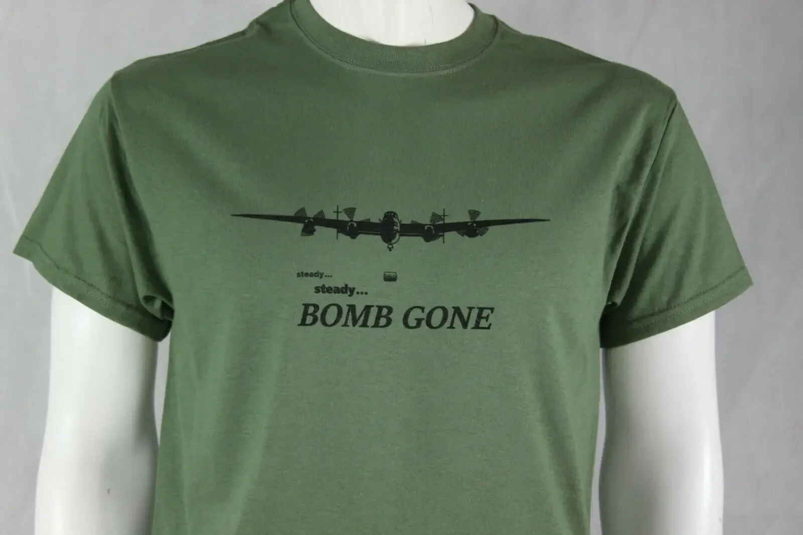 Bomb Gone WWII British RAF Avro Lancaster Bomber T-Shirt 100% Cotton O-Neck Summer Short Sleeve Casual Mens T-shirt Size S-3XL