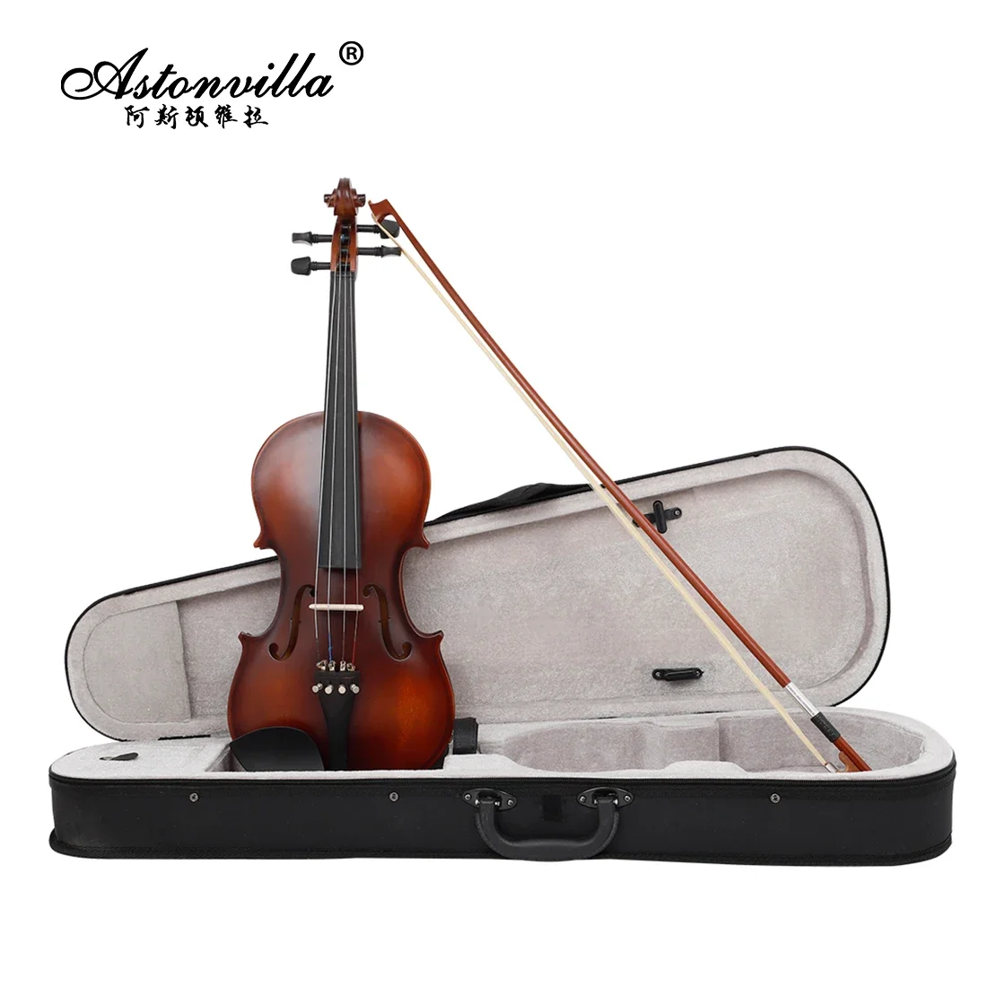 Violín Astonvilla 4/4 3/4, Panel de tilo, juego de Violín con estuche, accesorios, instrumento de cuerda profesional, violín para actuaciones