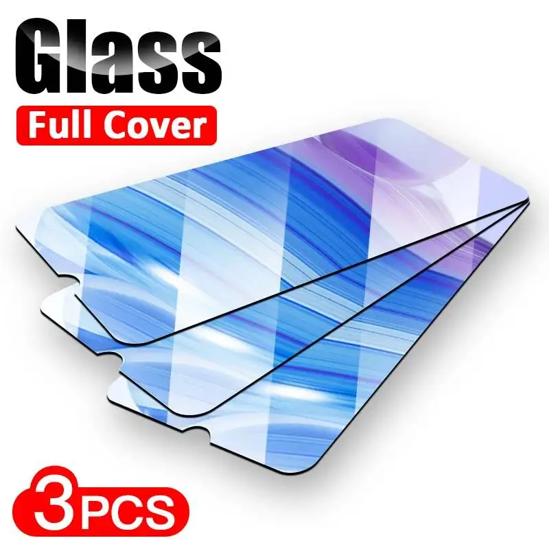 

3Pcs Tempered for Xiaomi Note 10S 9 Pro 8T 8A 7A Screen Protector On For Redmi 10A 10C 7 8 9A 9C Glass Film