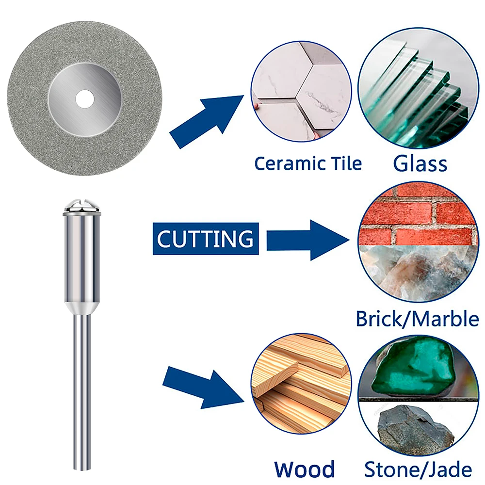 XCAN 38pcs Diamond Cutting Disc 18-60mm Diamond Circular Saw Blades Cut Off Wheel For Dremel Rotary Tool Accessories