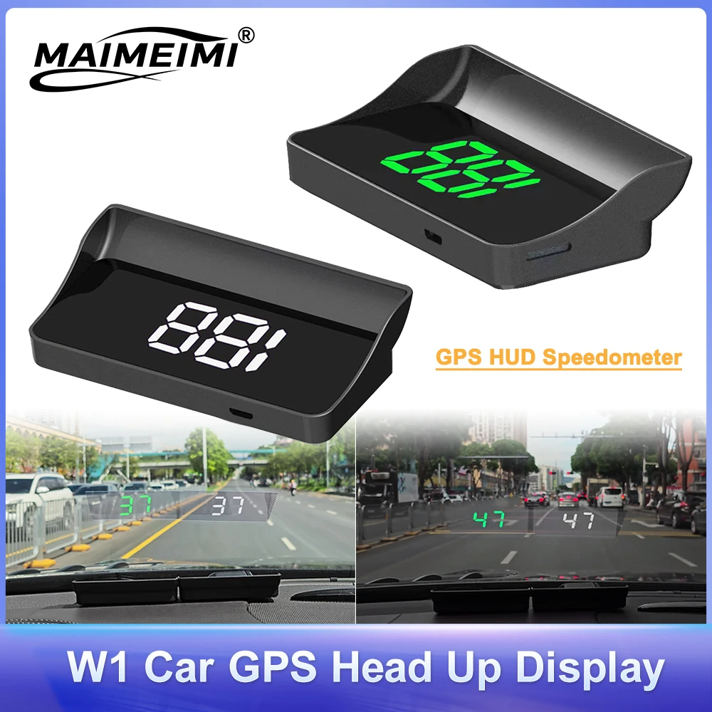 

Автомобильный HD-дисплей GPS-спидометр KMH Цифровой HUD для универсальных автомобилей Большой шрифт KMH Проектор на лобовое стекло Автомобильный проекционный дисплей