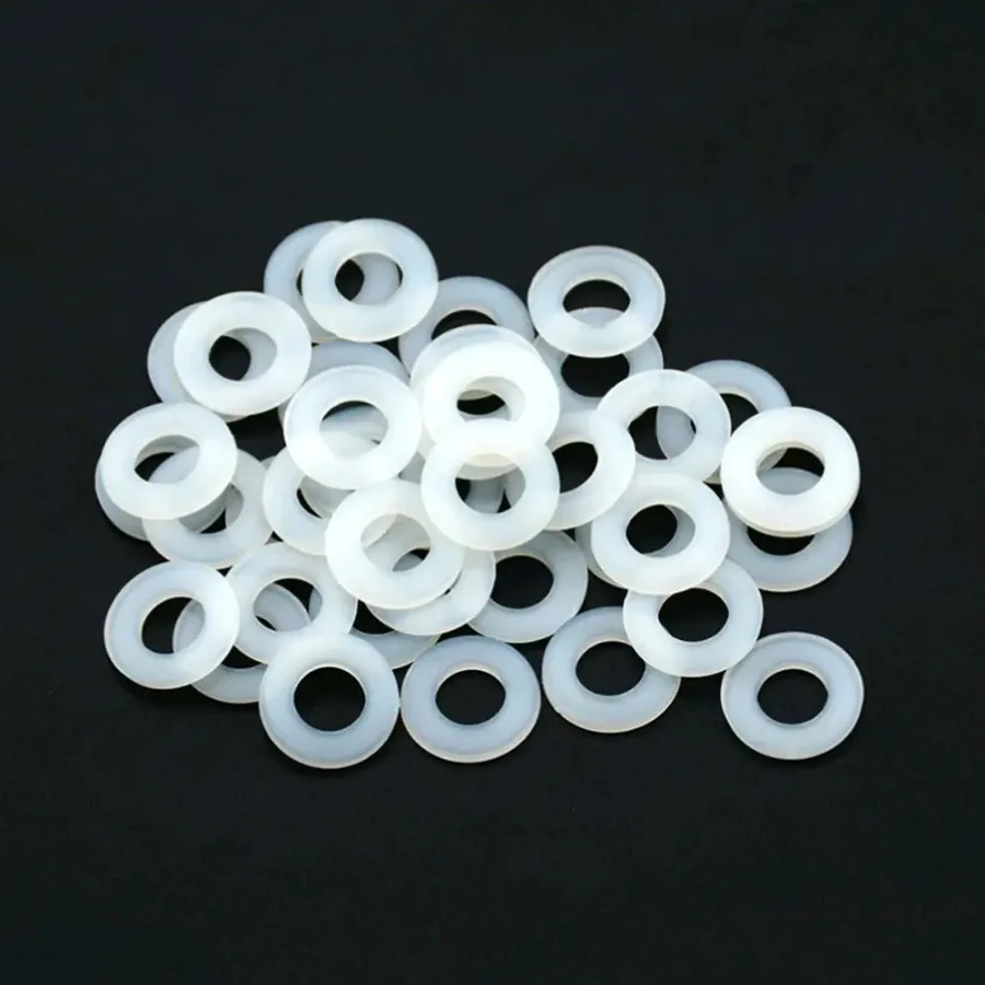 500 pz/scatola accessori auto M2 M2.5 M3 M4 M5 M6 M8 M10 rondella di Nylon di plastica distanziale piatto rondelle guarnizioni guarnizione O Ring Kit bianco