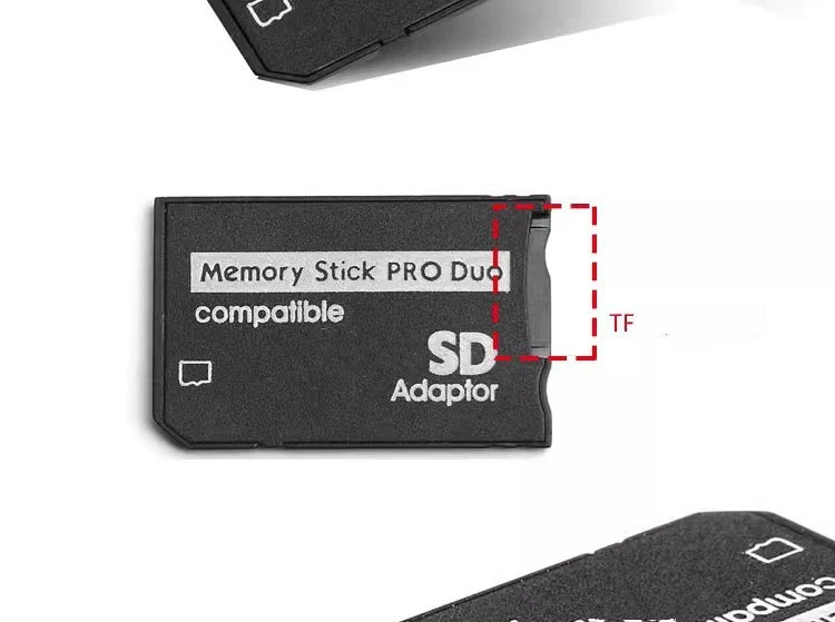 Immagine 6: 1 adattatore convertitore da scheda Micro TransFlash SD TF a Memory Stick Pro Duo per PSP per dispositivi Sony, senza capacità e memoria.
