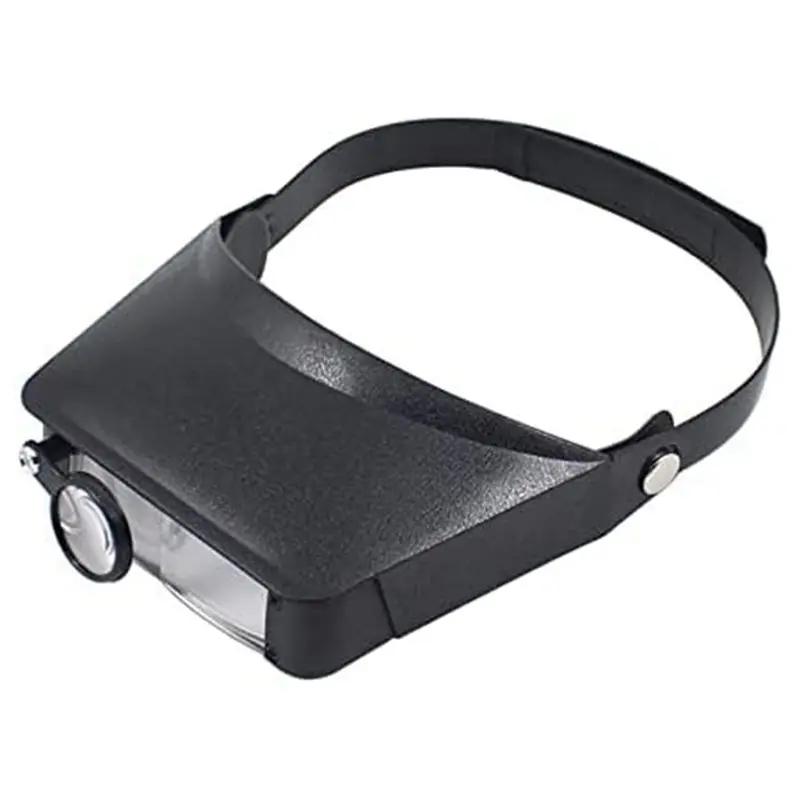ABMI-5X Slimline Headband Magnifier With 15 Lenses, Assisted Repair Of Head-Mounted Reading Magnifying Glass 1.5X/3X/9.5X/11X,