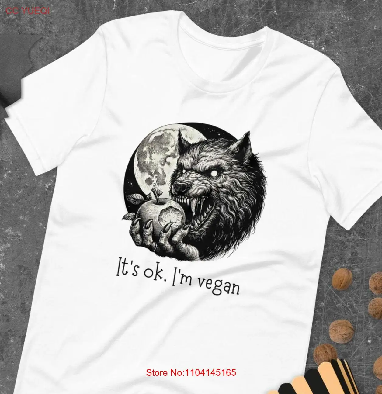 

Костюм на Хэллоуин для взрослых, забавная футболка Werewolf, веганский длинный или короткий рукав