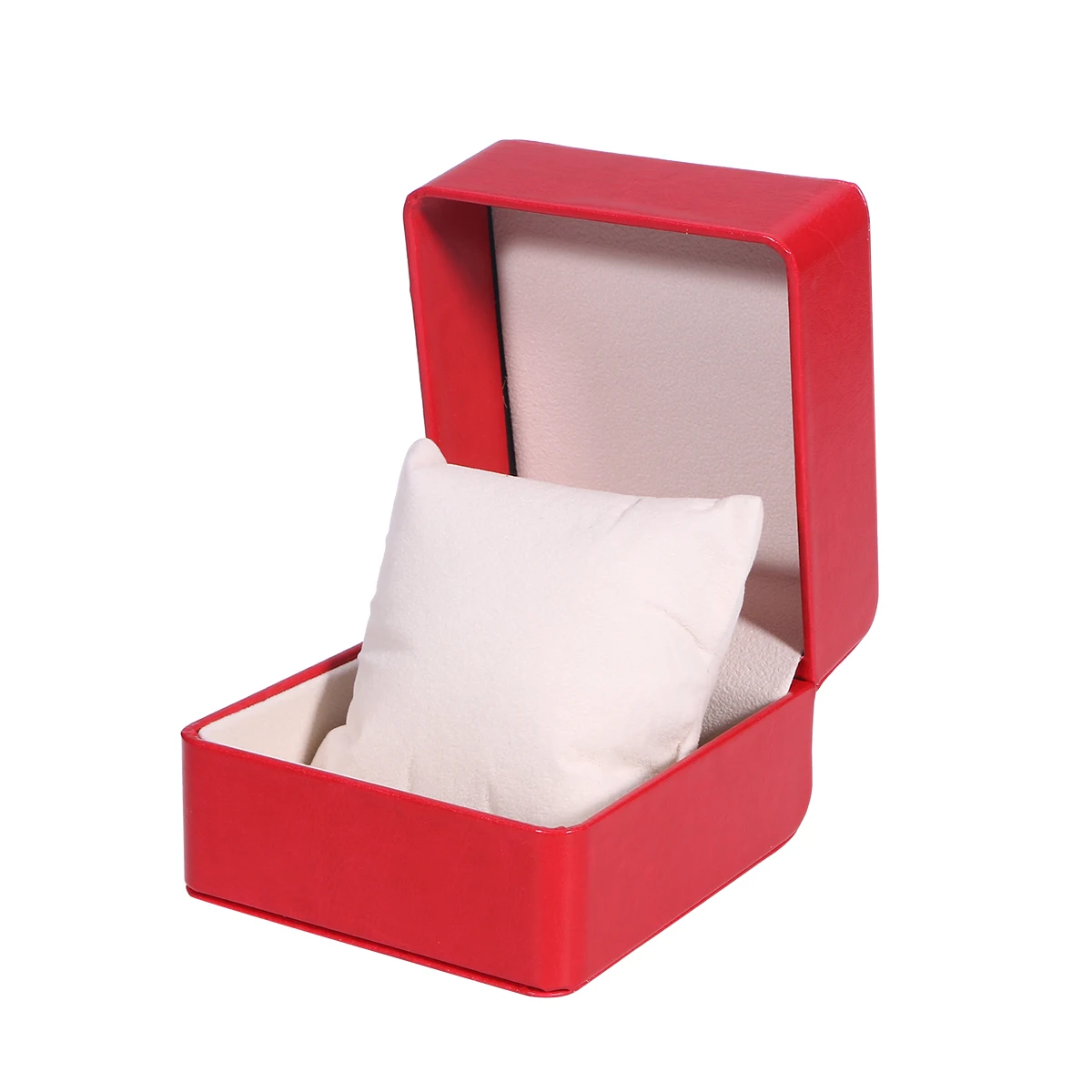 

Luxury Pu Watch Storage Box Jewelry Organizer Holder Gift Case 1 Grid Business Display Removable Pillow Soft Cushion