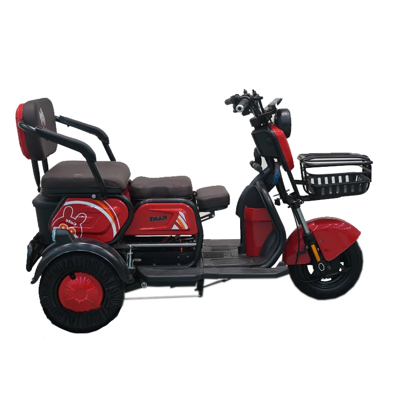 Custom 3-Wheel Electric Mobility Tricycle Scooter Open Body 48V Voltage Hot Sale Leisure Scooter