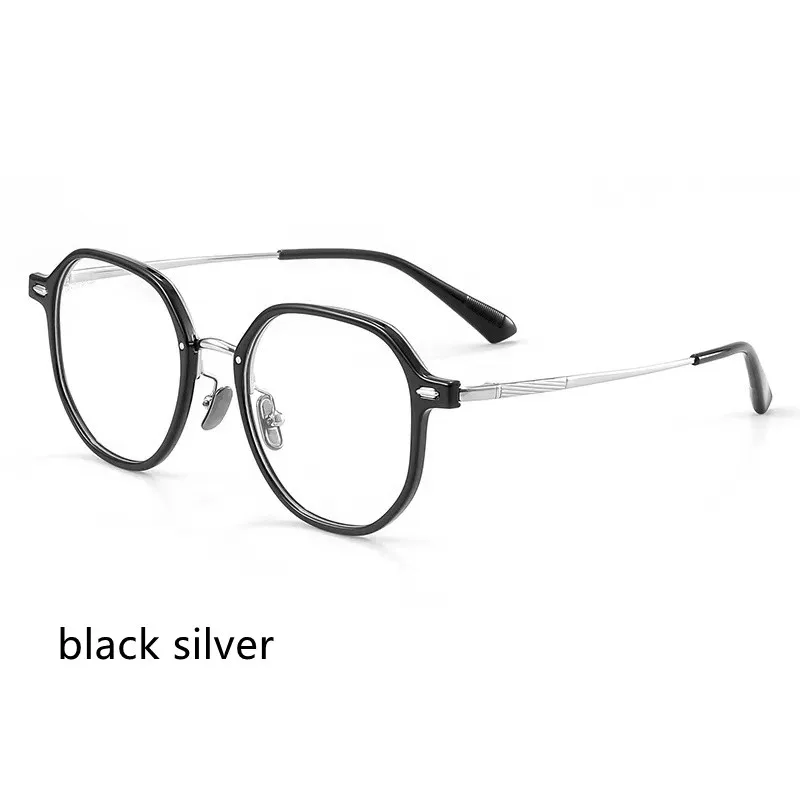 

49mm Ultra Light Square Eyeglasses Frame For Men And Women Titanium Flexible Legs With TR90 Rim Eyewear Spectacles Frame 6610