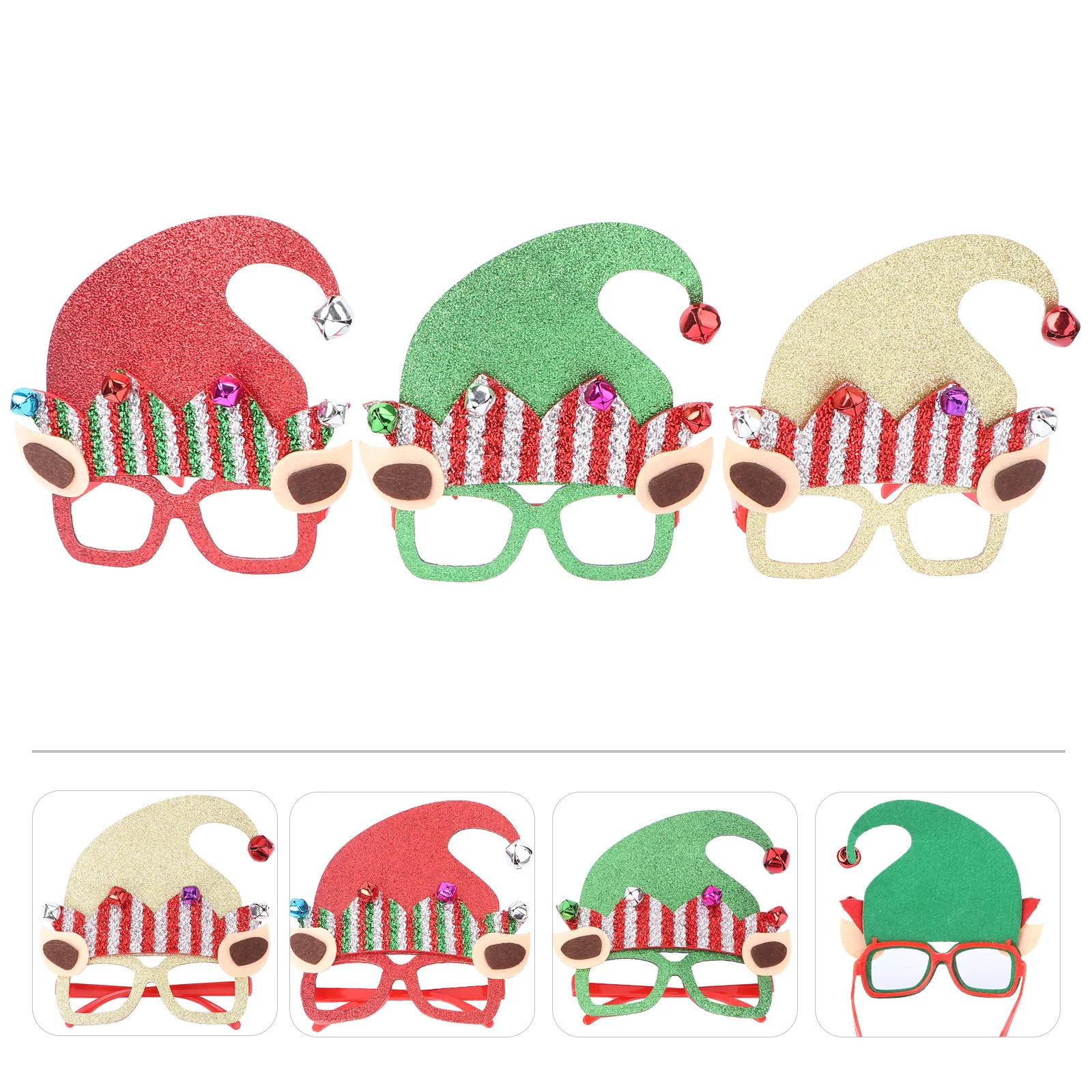

Christmas Decorative Glasses Toy Kids Glasses Christmas Wearing Creative Eyeglasses Funny Party Prop Cartoon Cosplay Lightweight