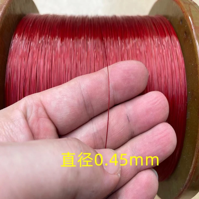 0.38mm to 1mm Soft wire rope red 304 stainless steel plastic-coated wire hanging lighting hanging fishing line wire rope