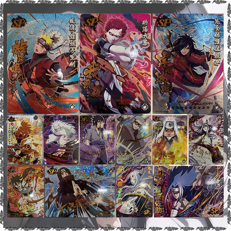 Anime NARUTO Rare SP Game Sasuke Ootsutsuki Kaguya Itachi Indora Uchiha Madara Gaara Jiraiya Collectible Cards Birthday Toy Gift
