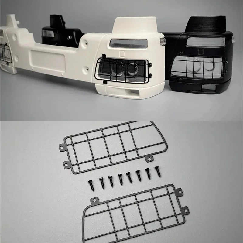 

JUWUBA 1 Pair Simulation Metal Network Light Stand for 1/14 Tamiya RC Truck Car Iveco 480 Diy Parts