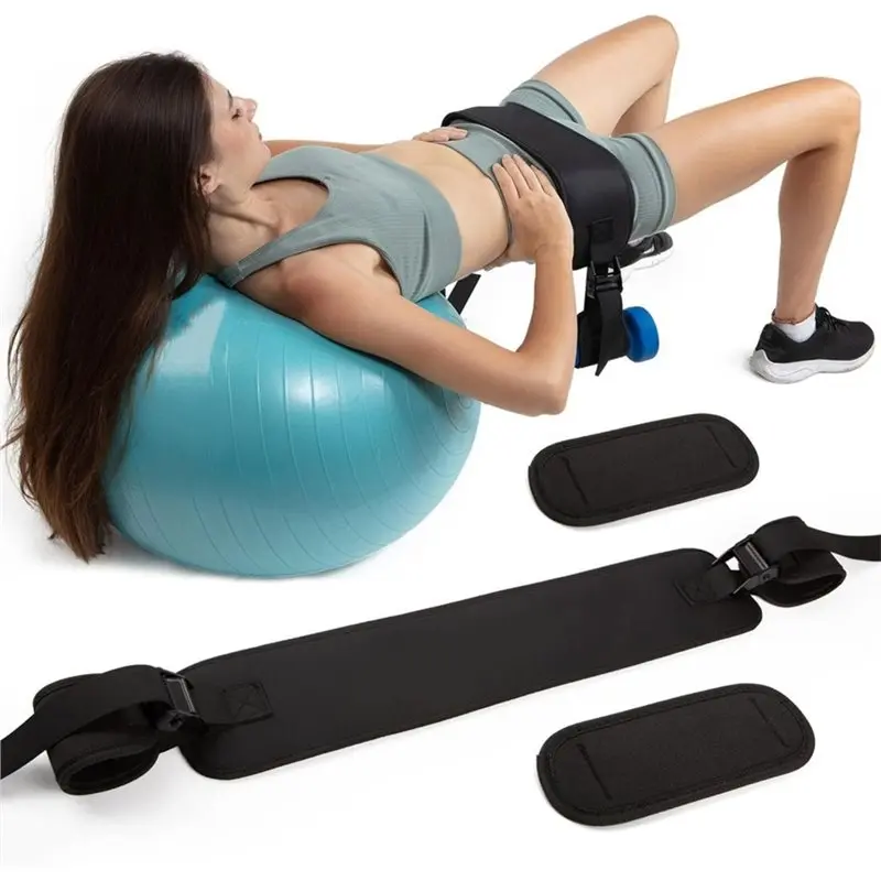 A64T-Hip Thrust Belt Effective Dumbbell Exercise Belt Home Workout Hip Bridge Auxiliary Strap For Glute Exercise