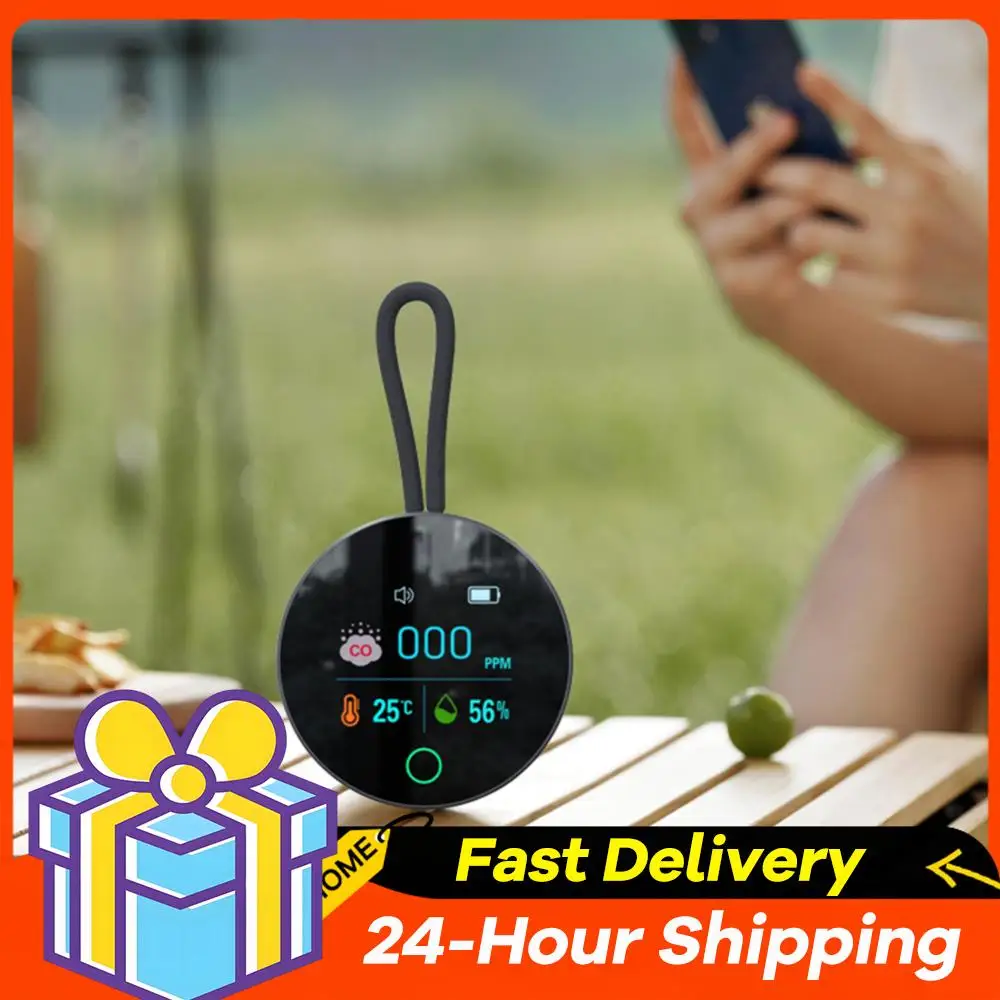 

Детектор угарного газа 3-в-1 с HD LCD-дисплеем, монитор качества воздуха CO, сигнализация CO, датчик температуры и влажности, 1000 мАч, для путешествий