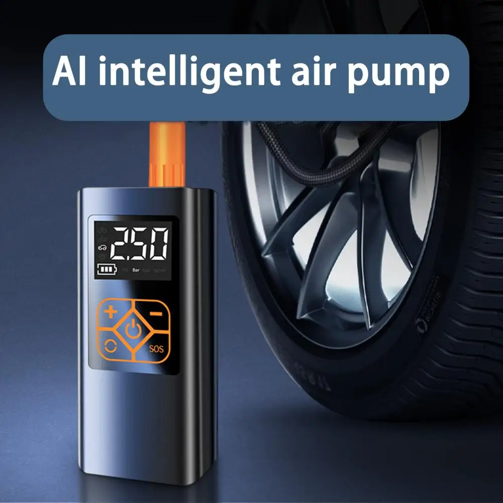 Mini Air Pump 1 Set Useful Rechargeable Type-C Interface  Portable Mini Air Compressor Motorcycle Supplies