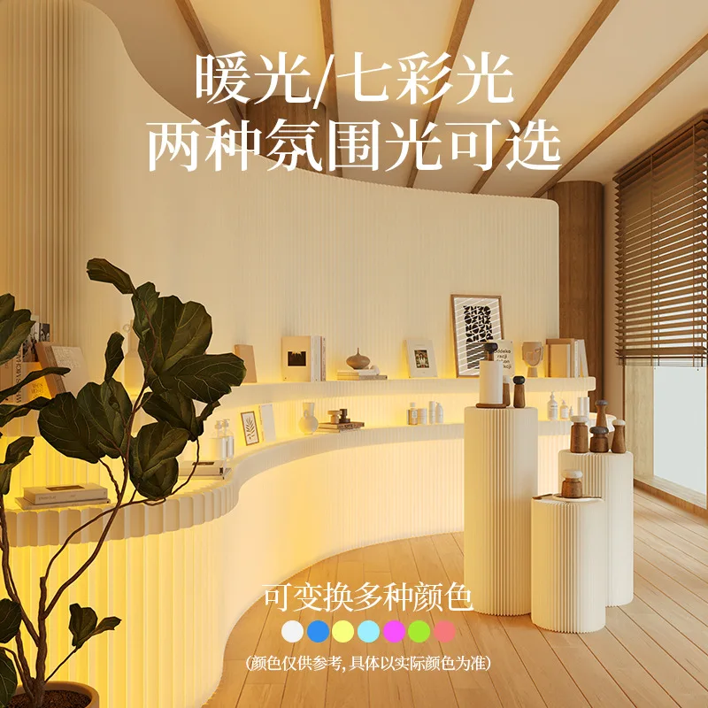 Eighteen Paper Screen Folding Rack Partition Baffle Commercial Office Library Luminous Paper Screen Wind Light Object Paper Wall