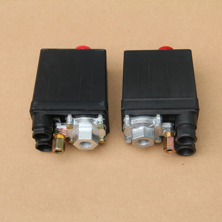 

1) 1Phase 220-240V 15A 12Bar Air Compressor Pressure Switch Control Valve 5-8kg 175PSI G1/4" Single Port 1Ports 3Phase 380V 20A