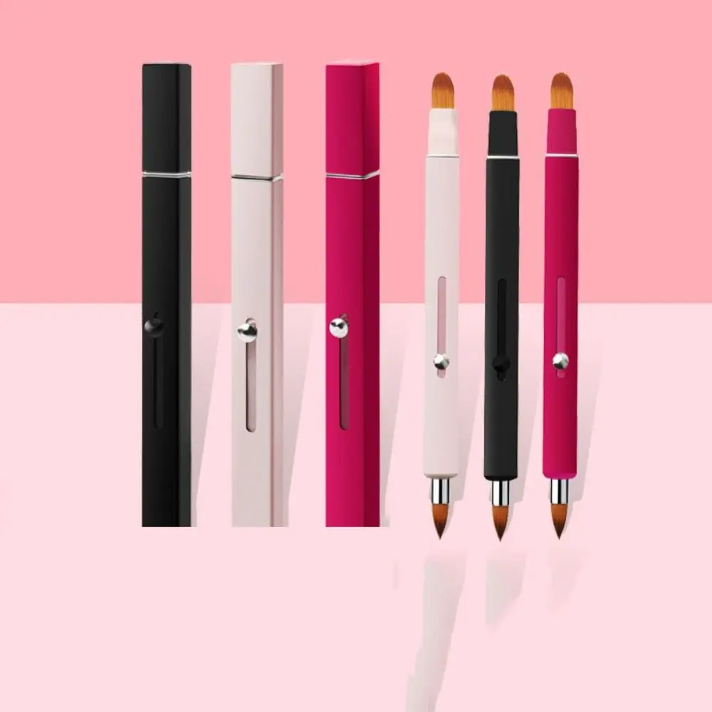 Aluminium Tube Retractable Lip/brow Brush Telescopic with Protect Cap Lip Gloss Brush Makeup Brush Golden&Black&Red&Pink