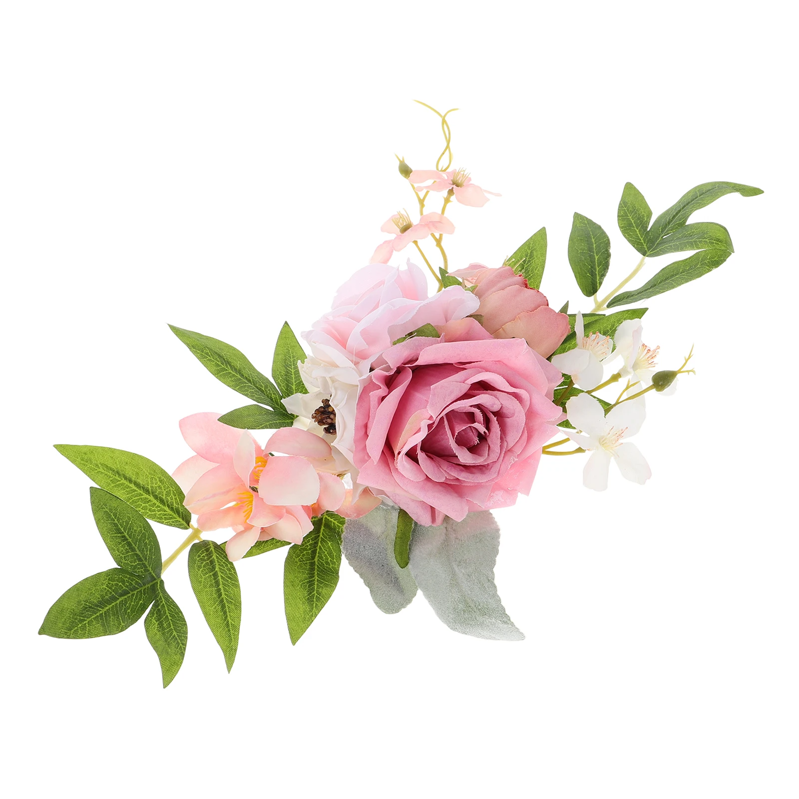 

Cake Decoration Artificial Rose Flowers Touch PU Satin Material Floral Ornaments For Wedding Bridal Shower Centerpieces