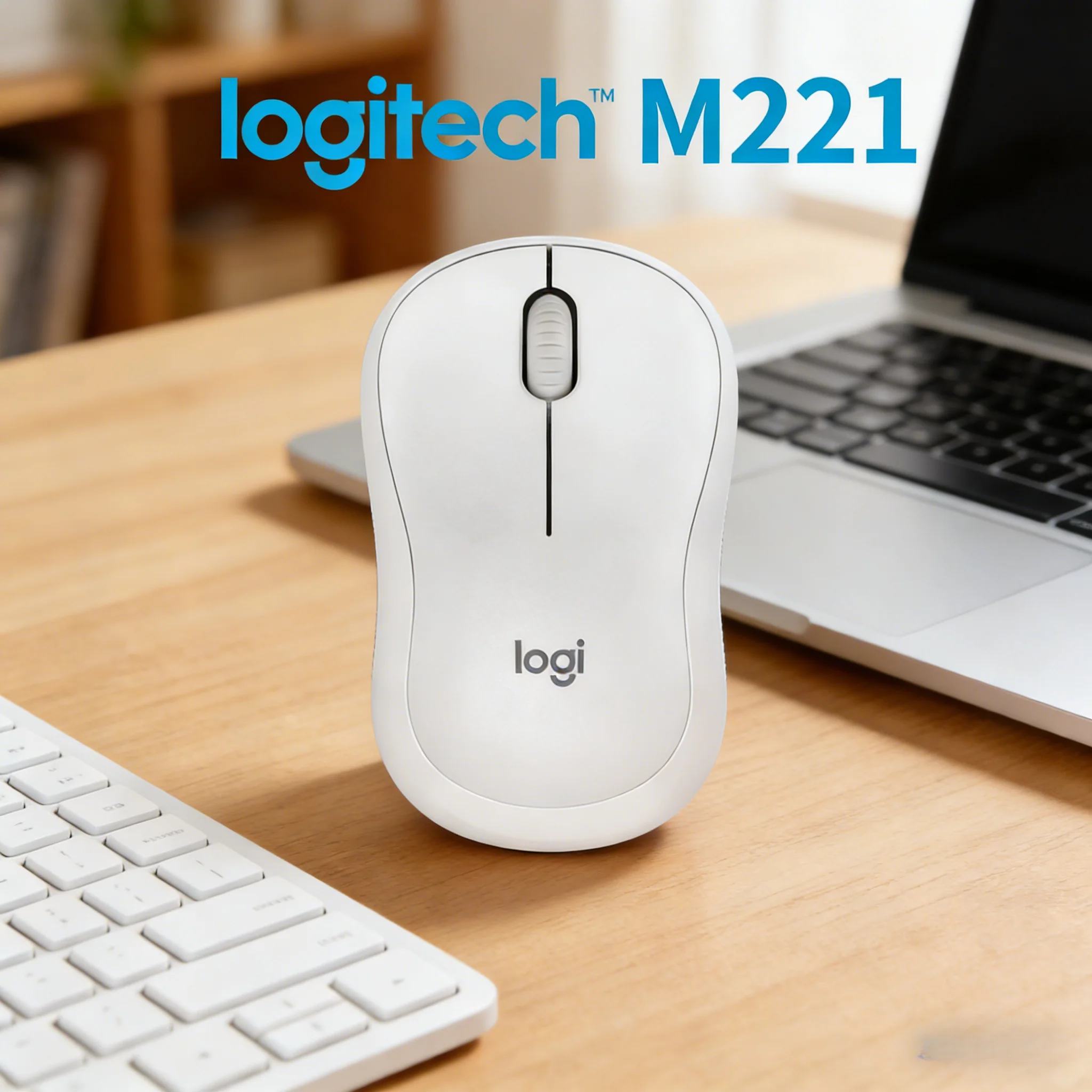Logitech M221 Silent Wireless Mouse 2.4G USB Nano Receiver 1000 DPI 18-Month Battery Portable for PC Laptop Home Office