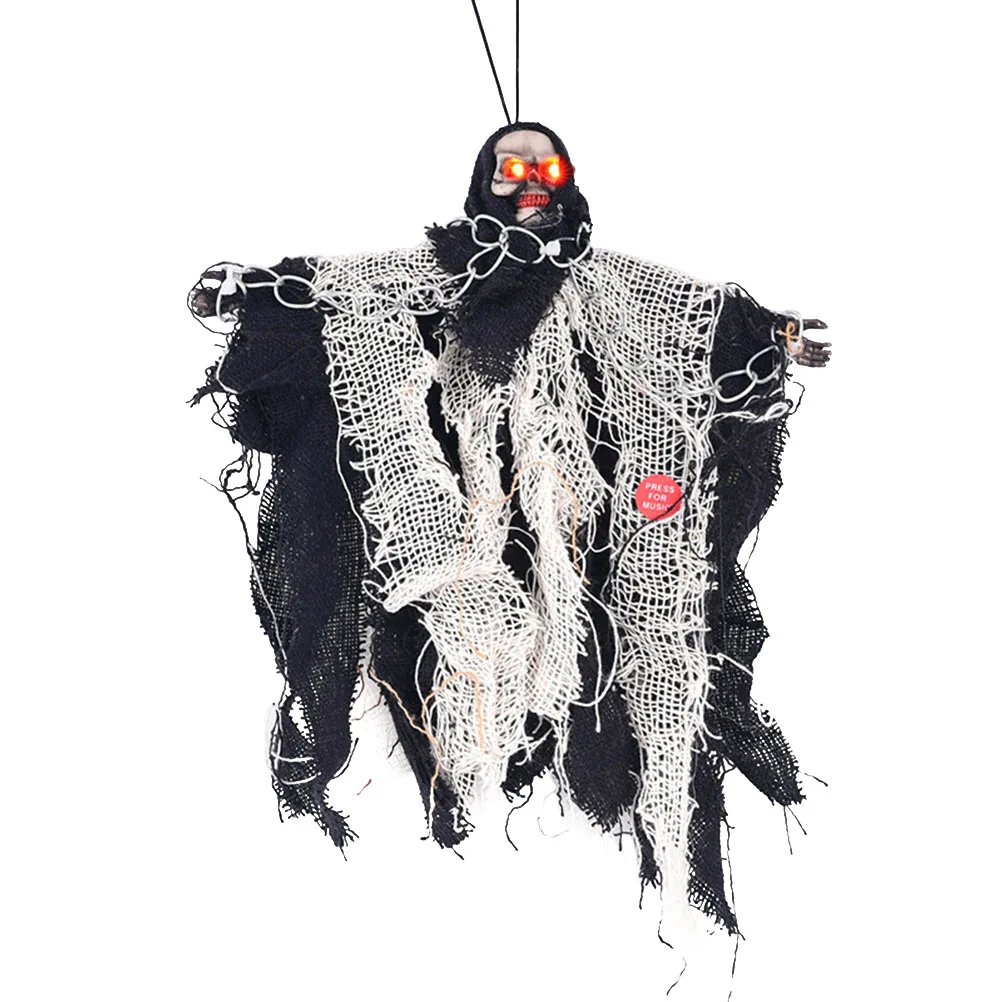 

Electric Voice-controlled Small Hanging Ghost Halloween Decor Porch Decorations Outdoor