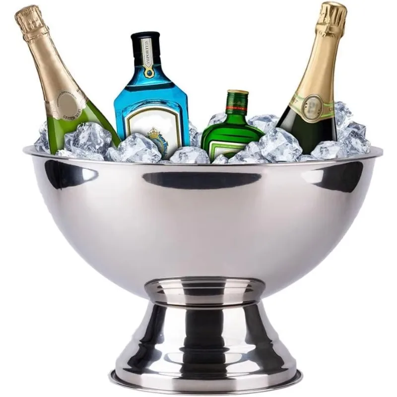 ice bucket wine bucket for drinks Custom Large Ice Bowl Luxury Stainless Steel Bar Champagne Beer rose gold Wine Cooler