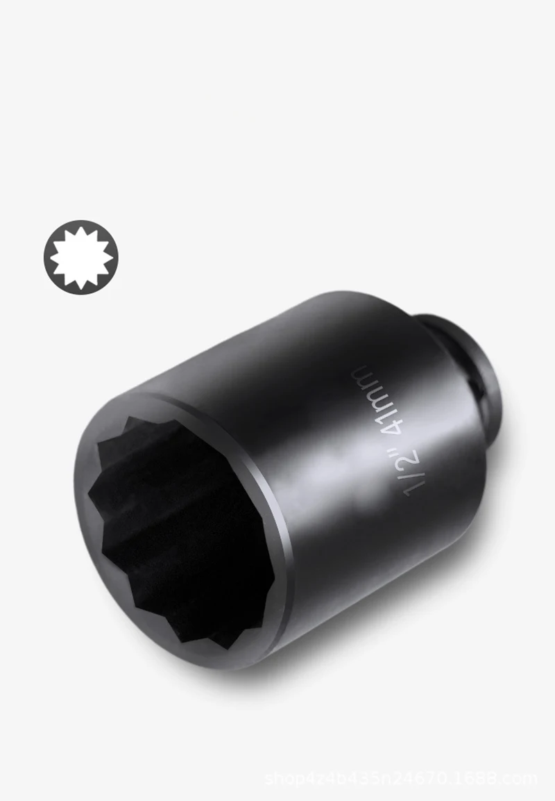 1pcs 78mm Length 1/2' drive 12 point PT metric Torx Socket Ratchet wrench adapter 28mm to 41mm 12 Angles Plum Blossom Sleeve