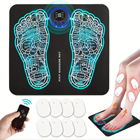 Ultimate Remote Controlled EMS Foot Massage Mat Featuring 8 Body Pads for the Ultimate Leg and Foot Relaxation Experience at Hom
