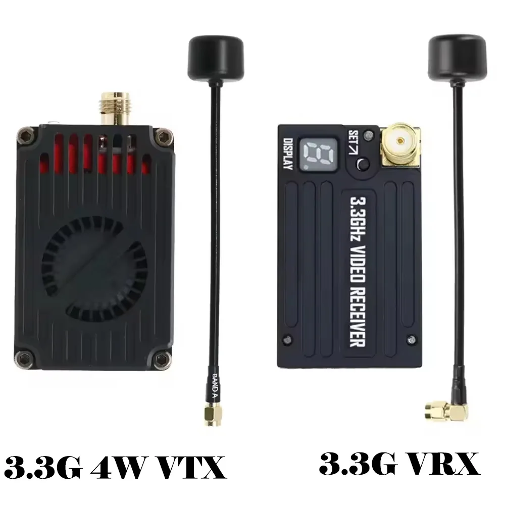 RUSHFPV OverShoot 3.3G 4W VTX Supports IRC Tramp Protocol 7-30V Video Transmitter 3.3GHz Glasses VRX Module for Drone Accessorie
