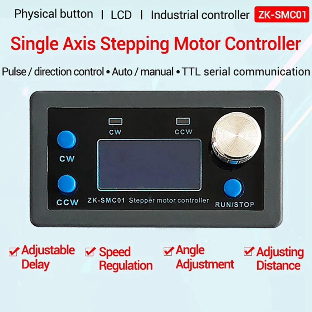 Controlador de Motor paso a paso, placa de Control de velocidad de pulso de ángulo inverso positivo, comunicación en serie PLC programable, 42, 57