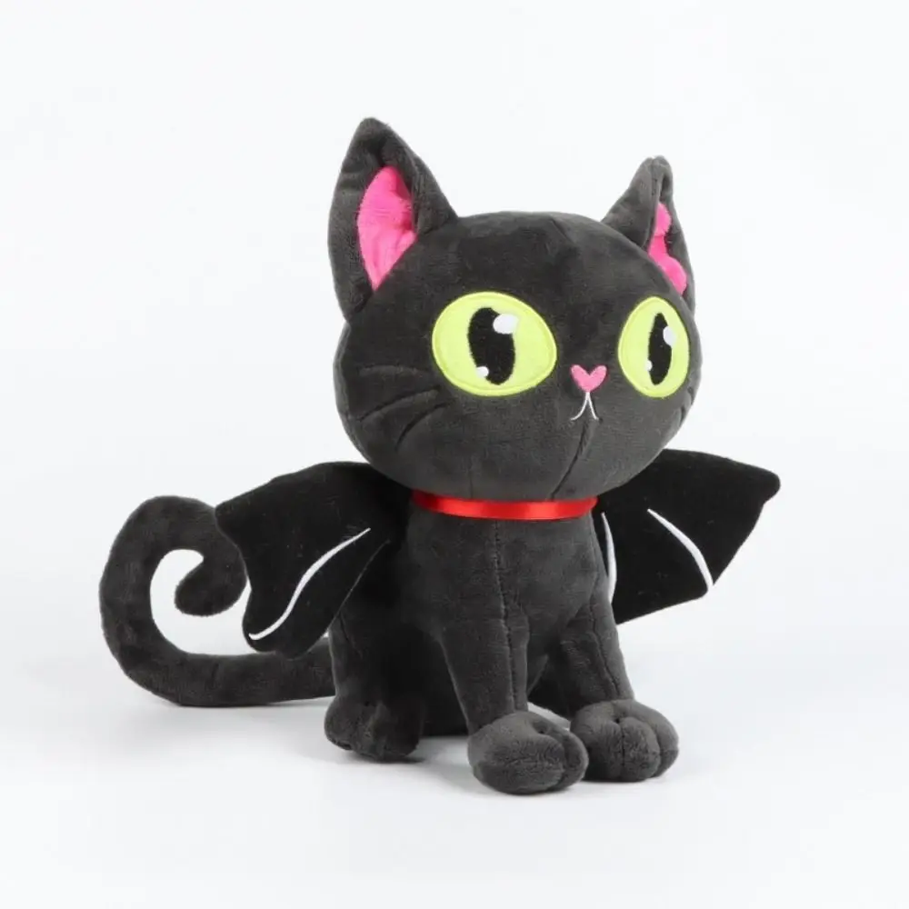 Batcat Halloween Bat Cat Plushies Big Eyes Stuffed Animal Cartoon Bat Cat Pluszowa zabawka Śmieszna czarna pluszowa lalka Halloween Bat