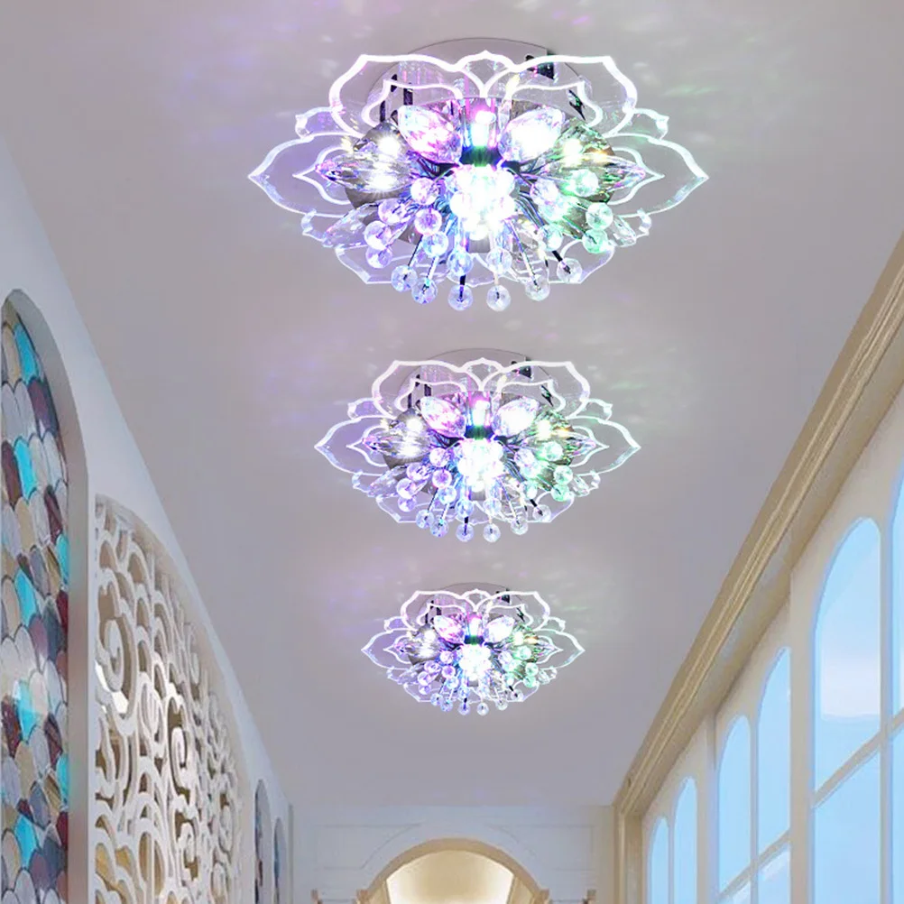 

1Pcs Ceiling Light Crystal Ceiling Lamp Simple Design Easy Install Indoor Light Decoration for Home Bar Restaurant