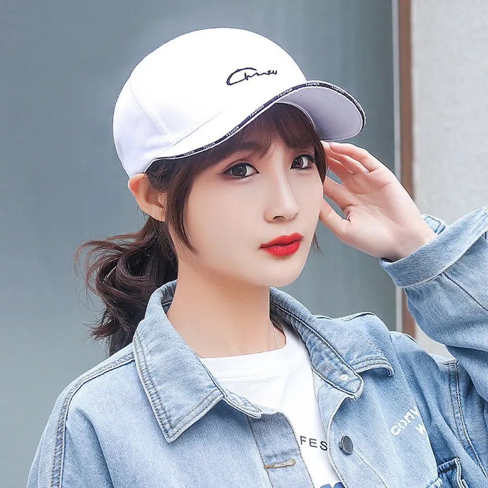 

Sport Sunshade Street Unisex Embroidery Fashion Letter Korean Style Cap Women Hat baseball hat