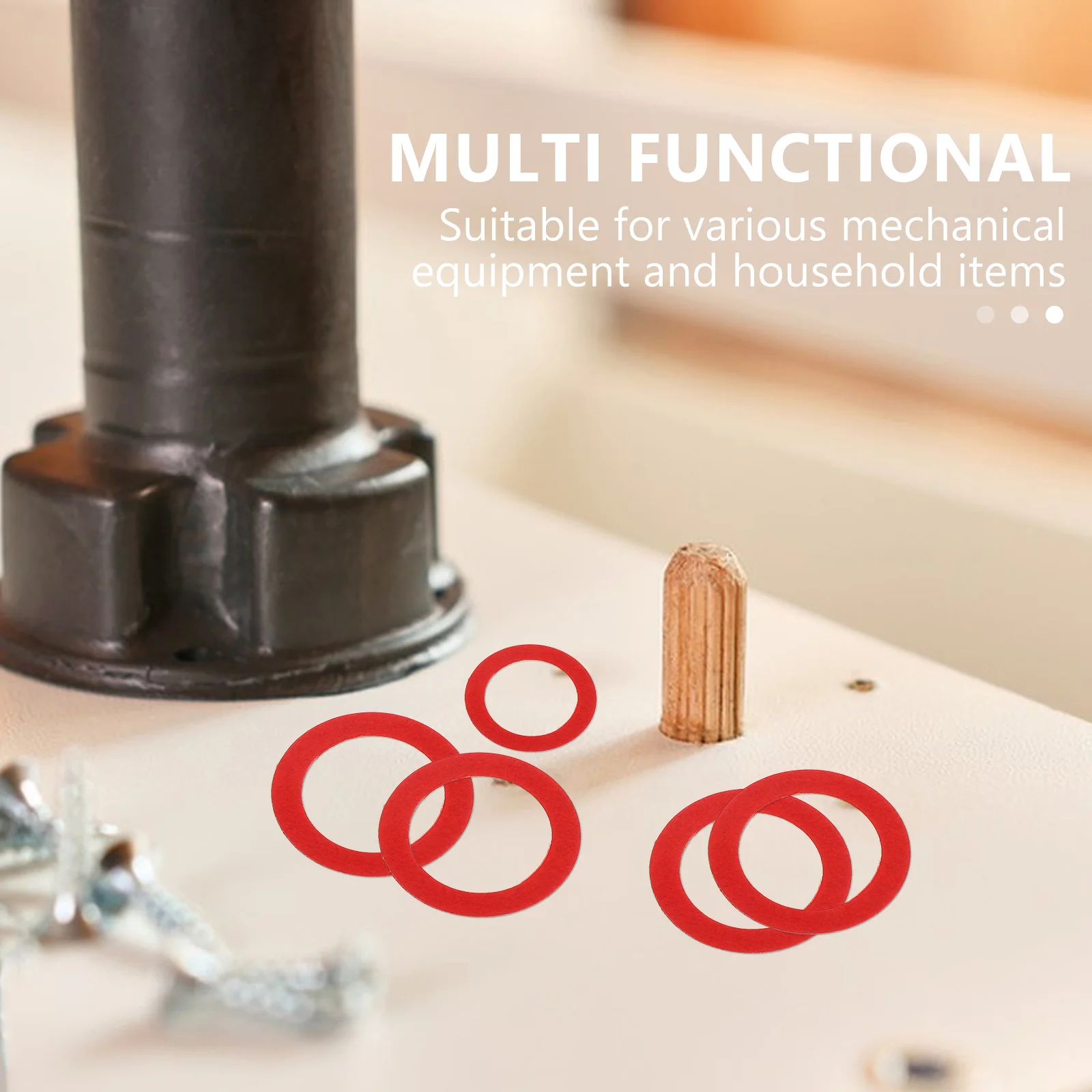 

Steel Paper Insulating Washer Kit 600pcs Flat Sealing Washers Assortment Fiber Gasket Ring Set for Repair and Maintenance