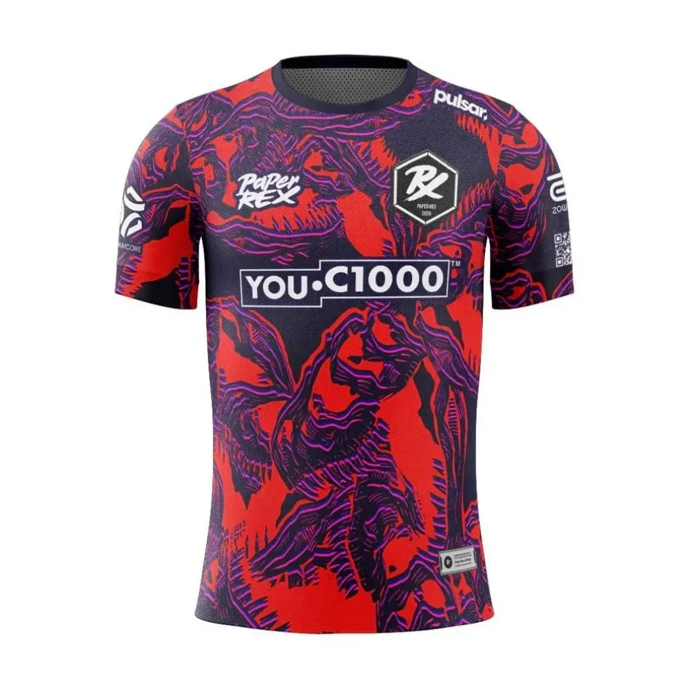 2025 New Esports Game Prx Night Mode Jersey For Fans Breathable Sports Men's Kids Crew-Neck Short-Sleeved Casual T-Shirt
