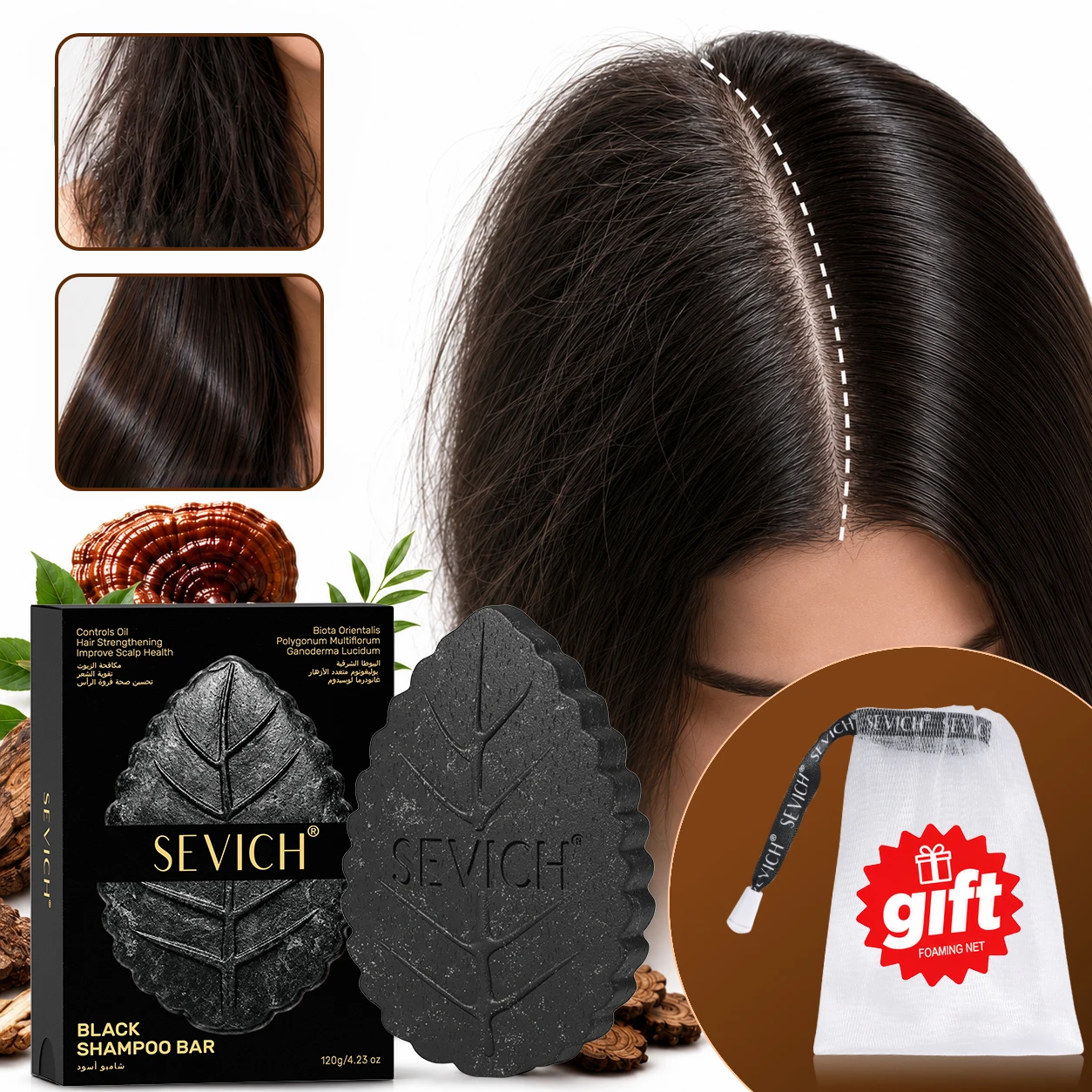 Black Shampoo Soap Bar Gray Ha - Hair Care Herbal ulasan dan harga
