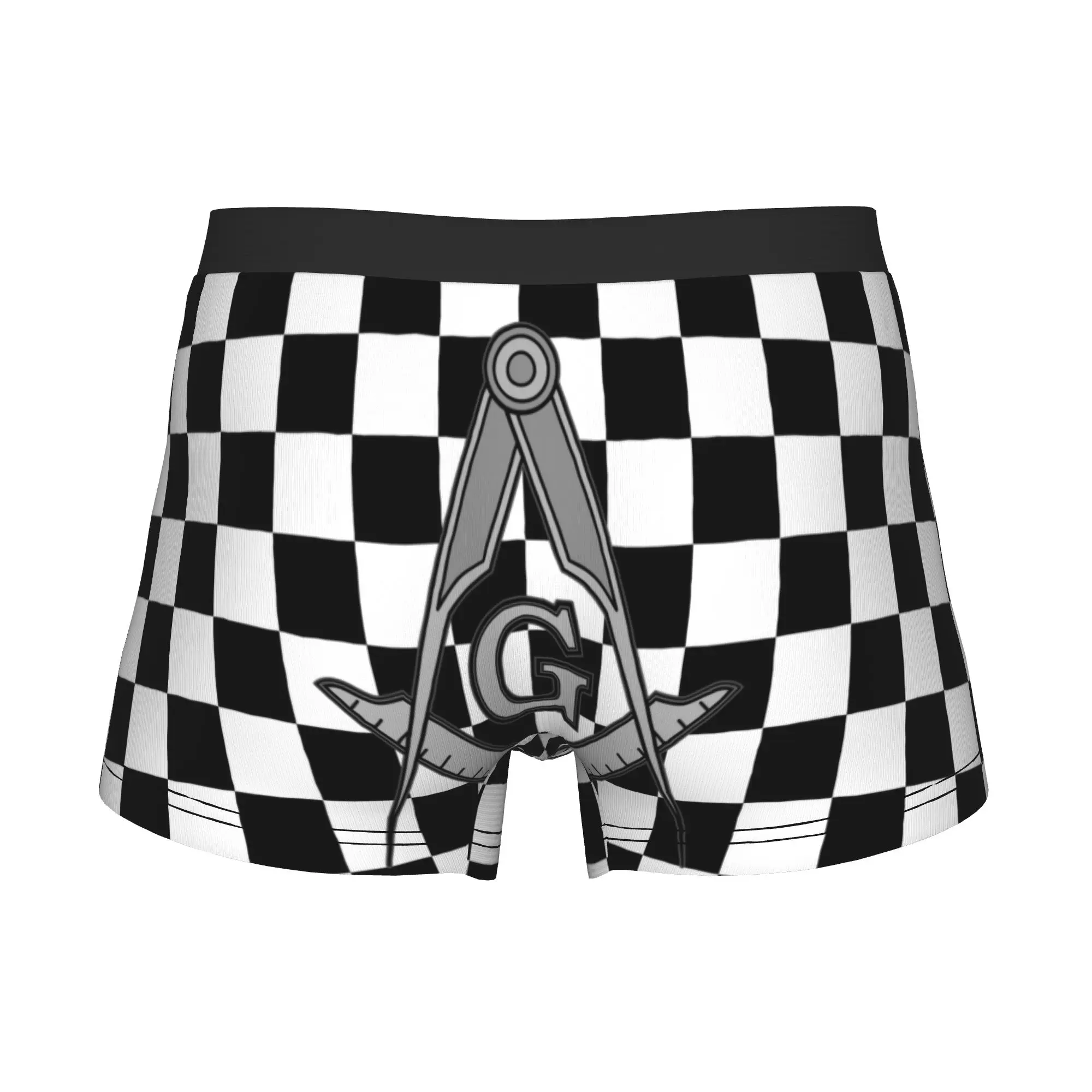 Freemason Square And Compass Masonic Boxer Shorts For Men 3D Printed Mason Underwear Panties Briefs Soft Underpants