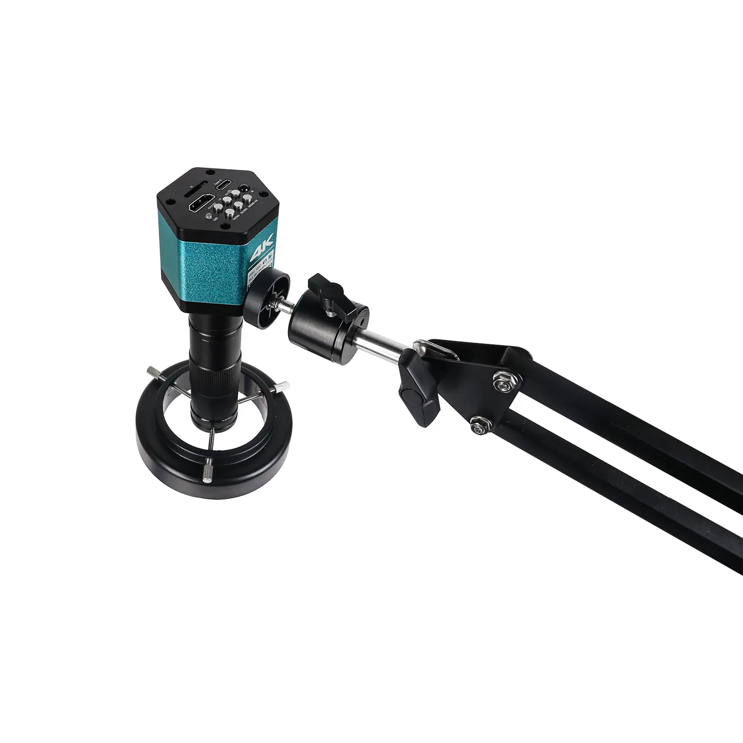 Imagem -02 - Microscópio Digital 4k 48mp para Eletrônica Usb Câmeras Industriais Hdmi 1150x Zoom Lente de Montagem c Telefone Pcb Solda