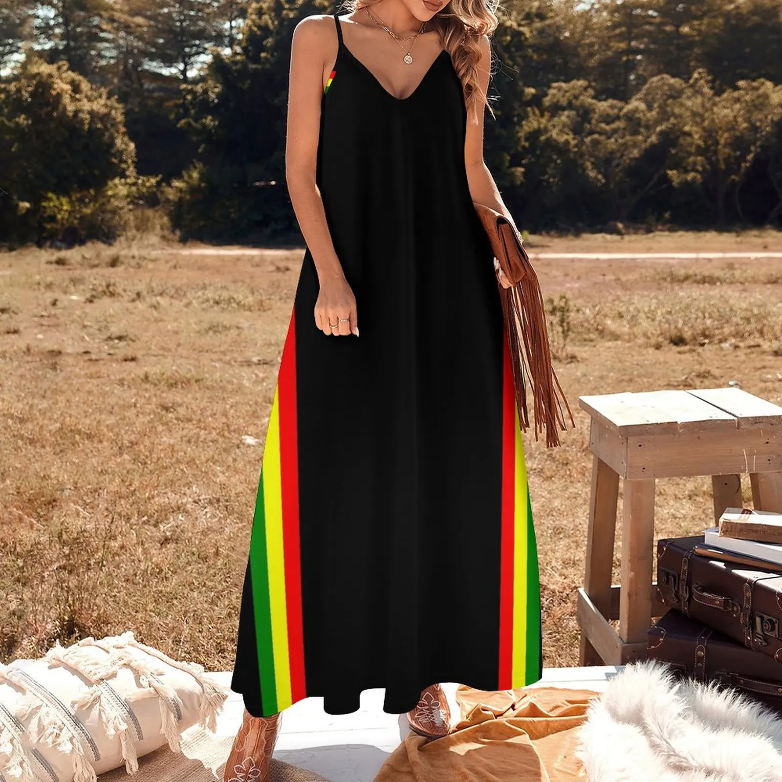 Rasta Stripe Rasta Color Pattern Sleeveless Dress dress for women ladies dresses for women 2023 long dress women