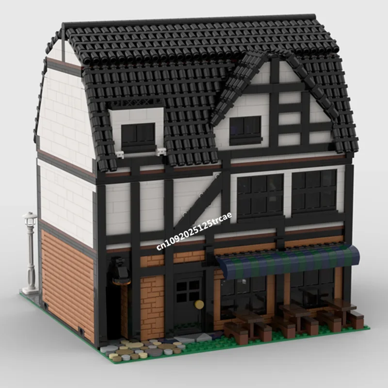 New 4687Pcs City Hot Selling Street View Moc Modular Duck Inn Pub Model Custom Puzzles Diy Creative Ideas Toys Birthday Gifts