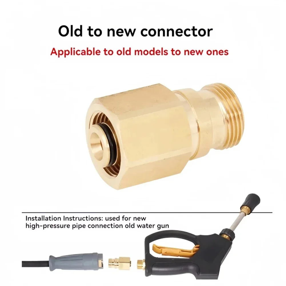 Copper Quick-Connect Hose Fittings For Karcher High-Pressure Cleaning Machine Conversion Quick Coupler Adapter Accessories - view 3