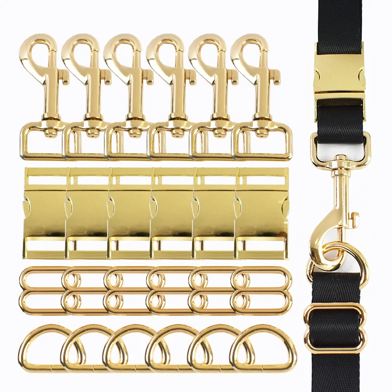 

1Set 20/25mm High Quality Metal Buckles for Bag Belt D Ring Sider Tri-Glides Buckle Pet Collar Webbing Snap Hook DIY Accessories