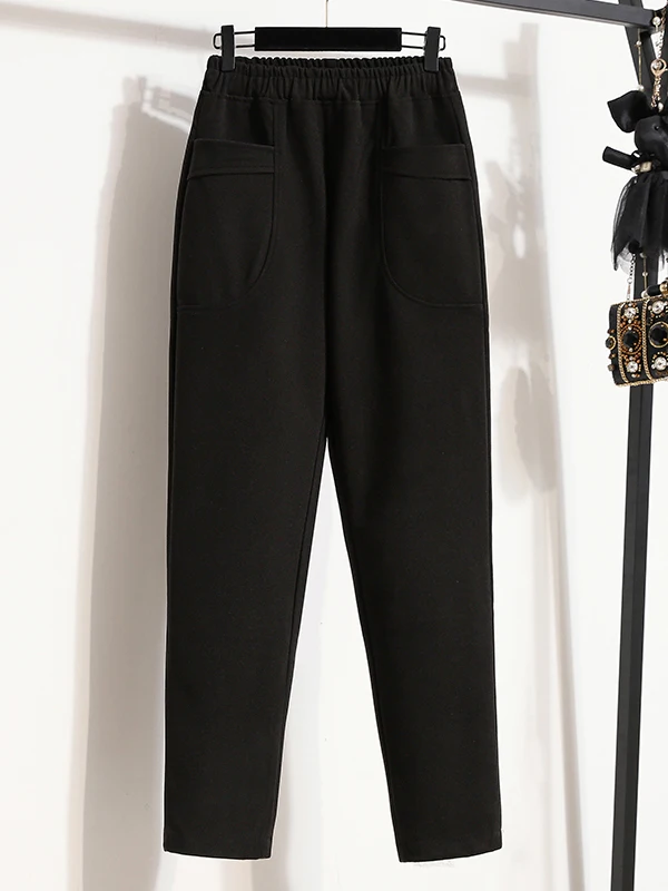 Plones Asimétricos con Bolsillos, Cintura Alta, Estilo Harlan, para Mujer, Invierno, Nuevo, Lana, Casual, Cómodos y Trans...