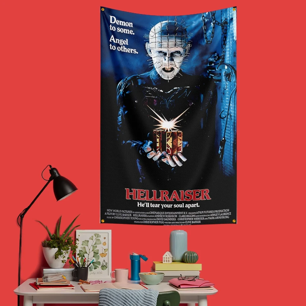 Hellraiser Horror Movie Flag 3x5 FT Polyester Wall Hanging Banner for Bedroom Decor - Image 5