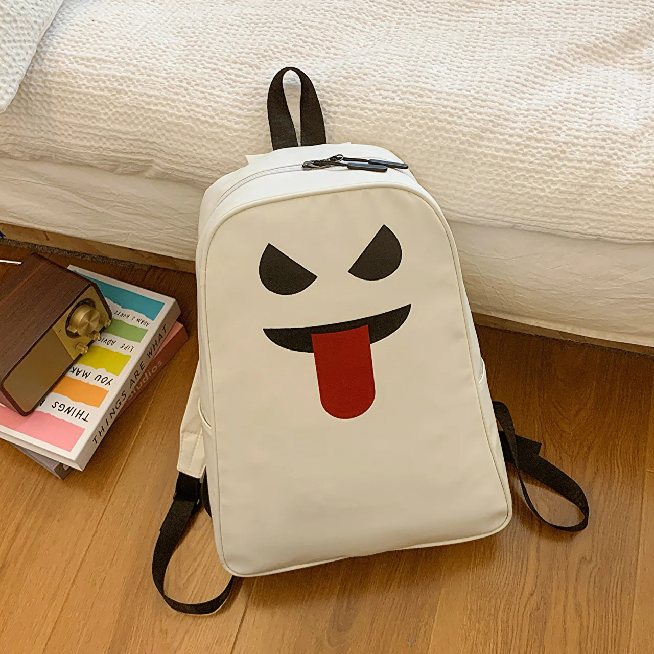 

‌Glow in The Dark Prank Backpack - Spooky Skeleton School Bag for Teens, Funny Halloween College Backpack