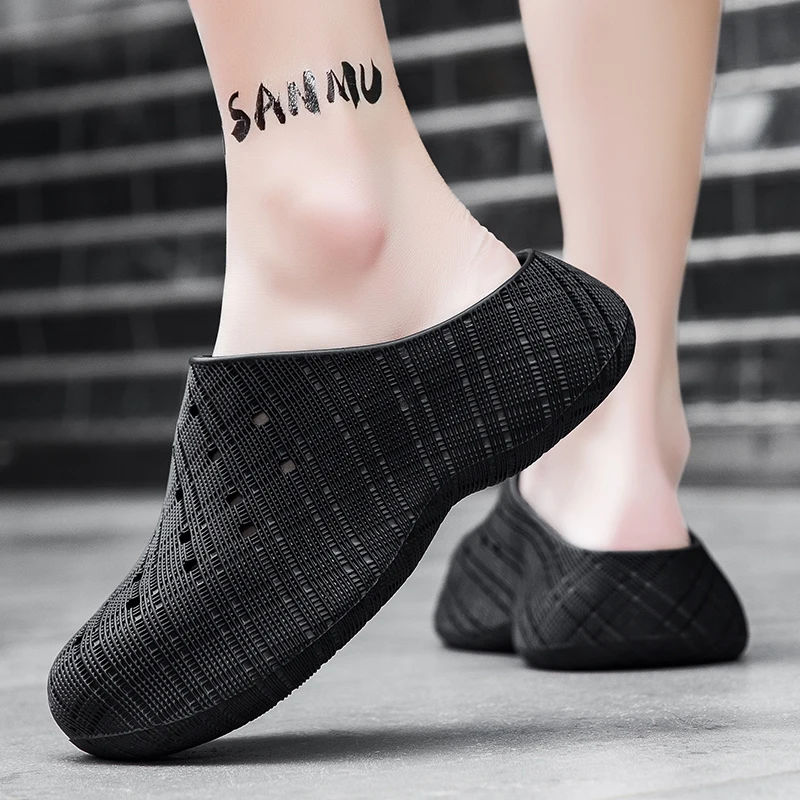 

New Arrival 3D Printed Couple Sandals Summer EVA Thick Sole Cloud Soft Cushion Casual Beach Shoes