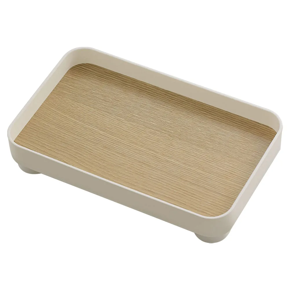

Wooden Storage Bathroom Desk Decoration Vanity Counter Decorative Organizer Vanity Ornament Tray Tray ABS Material
